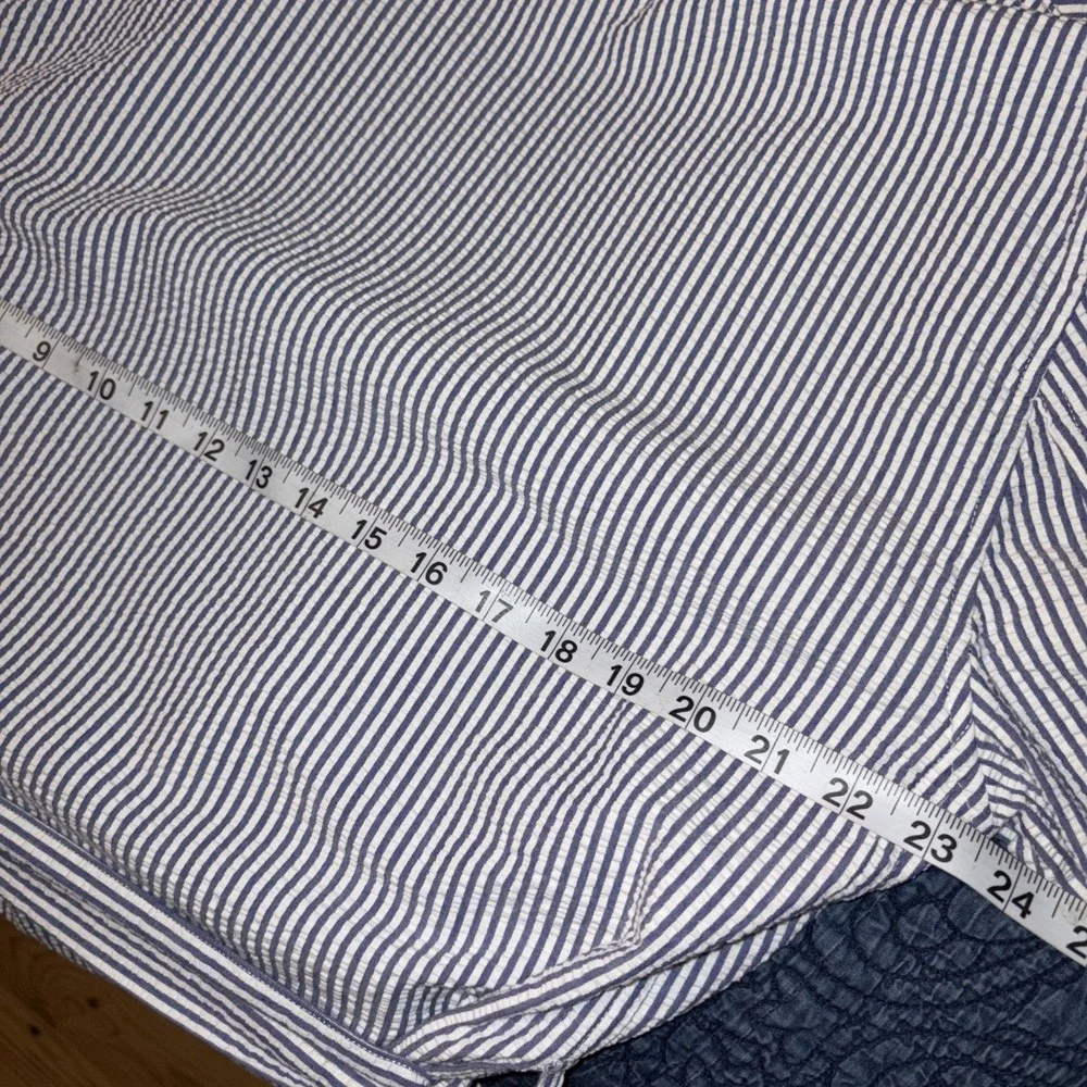 Brooks Brothers Robe Men's M Blue White Seersucker Striped Belted Preppy Classic